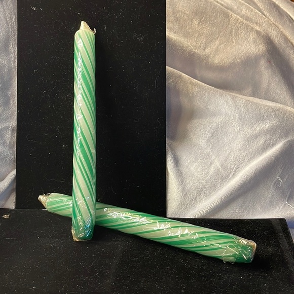 Avon Other - Avon Striped Taper Candles (Vtg) 2 Candy Mint Fragranced Tapers